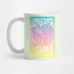 Key West rainbow Pirate Rooster Mug